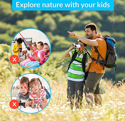 Chuchik Toys Best Binoculars for Kids, 10X22 Magnification. A Unique Gift for Boys and Girls Age 3-14.