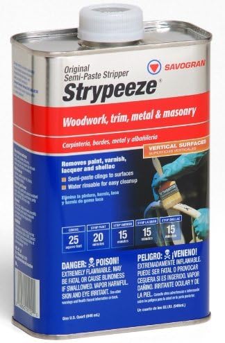 Savogran 01102 Strypeeze Semi-Paste Stripper Paint/Varnish Remover, Quart by Savogran