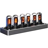 Itigoitie Imitation IPS Nixie Tube Clock,DIY Nixie Clock,Digital Alarm Clock, RGB Creative,LCD Screen,E-Sports Desktop,Reteo 
