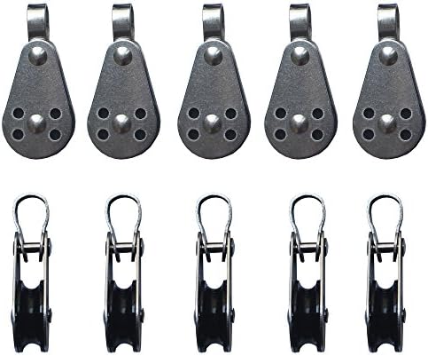 10 X 25mm Stainless Steel Pulley Block for Kayak Canoe with Fixed Pin