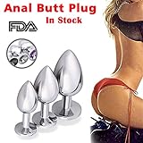 Anal Butt Plug Anal Trainer Kit Male Prostate Massagers Metal Anus Play Fetish Stainless Steel Stimulation Pleasure Adult Sex Toy Things for Women Men Couples buttplug Fantasy Restraints Bondage