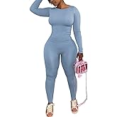 Women's 2 Piece Outfits Track Suits Long Sleeve Top Jogger Legging Pants Workout Sets for women