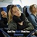 SunTal Ultimate Comfort Travel Pillow + Eye Mask – Prevent Neck Pain – Memory Foam Pillow Perfect for Airplane, Train, Bus, & Car Travel – Full 360 Head & Neck Support (Black)