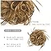 FORCUTEU Messy Bun Hair Piece Hair With Elastic Rubber Band Extensions Hairpiece Synthetic Hair Extensions Scrunchies Hairpiece for Women Golden Brown