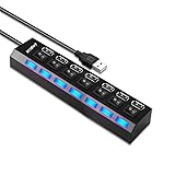 LOBKIN 7-Port USB 2.0 Hub with Separate Power