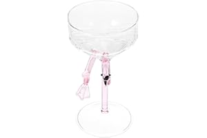 CHICAMPERA Glass Flamingo Cocktail Goblet Decorative Party Wine Glass for Gatherings and Celebrations