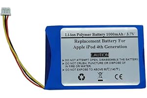 starnovo 3.7V 1000mAh Replacement Battery for Apple iPod 4th Generation, 616-0183, 616-0206, 616-0215, AW4701218074, ICP0534500