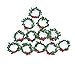 Factory Direct Craft 12 Miniature Artificial Holly Wreaths for Christmas Decor and Crafting