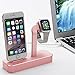 COTEetCI [2 in 1 Charging Dock] Cellphone Charger Docking Station Watch Dock Cradle for Watch 38mm/ 42mm, Phone 8/7-Rose Gold