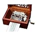 Youtang Vintage Carved Wood 15 Note Mechanism Musical Box Handcrank Music Box Gift