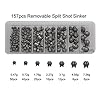 JSHANMEI-Assorted-Lead-Sinkers-Weights-Kit-with-Durable-Fishing-Tackle-Box-Rubber-Core-Sinker-Bass-Casting-Sinker-Worm-Weight-Sinker-Removable-Split-Shot-Sinker