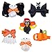 20 Pack 2 inch-4.5 inch Boutique clips Grosgrain Ribbon Halloween Hair Bows with Ghost Pumpkin Pattern for Little Toddlers Girls
