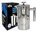 Platinum French Press Coffee Stainless Steel Double Wall 1000ml / 34OZ 1 Liter Insulated Double Wall. Makes 8 Cups or Mugs, No Plastic or Glass Coffee Tea Lovers, Fresh Brewed Best tasting #1 Coffee !