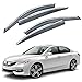 VXMOTOR for 2013-2017 Honda Accord Sedan 4 Door ONLY - Chrome Trim PC* Smoke Tinted Clip On Window Visor Rain Guard Defector Polycarbonate* - PC Best Material