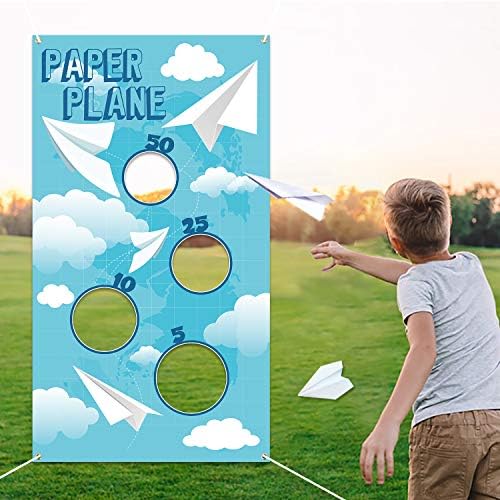 thumbnail interactive-video image 1 of TICIAGA Paper Plane Toss Game Banner, Throwing Target Banner 1 of 14