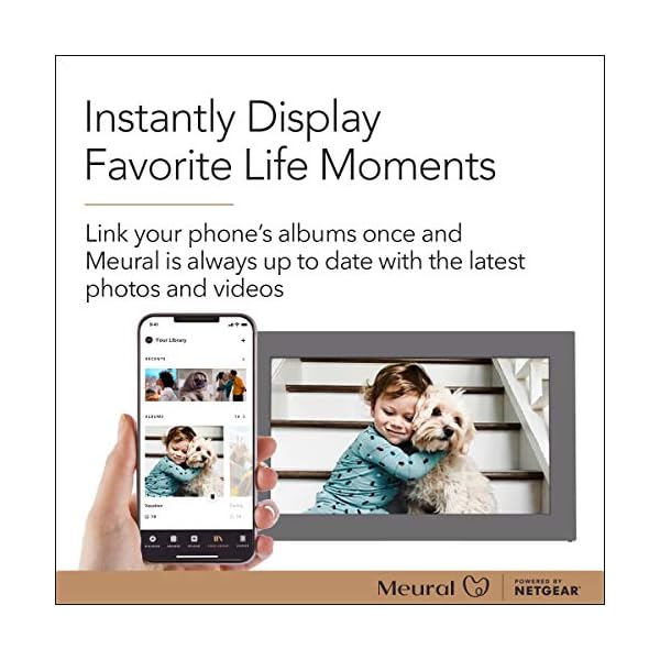 Meural Smart WiFi Digital Photo Frame, 15.6″ HD Instant & Private Photo Sharing 16 x 10