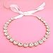 Oriamour Gold Crystal Bridal Hair Accessories Wedding Headbands with Ribbons For Bride Bridesmaids Women Girls