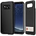 LUVVITT Sleek Armor Galaxy S8 Plus Case with Slim Dual Layer Wallet Design and Card Slot Holder for Samsung Galaxy S8 Plus (2017) Carbon Fiber Design - Black