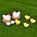 Danmu Mini Resin Fairy Garden Figurines, Fairy Garden Miniatures, Fairy Garden Accessories, The Chickens and Eggs Set Miniature Plant Pots Bonsai Craft Micro Landscape DIY Decor