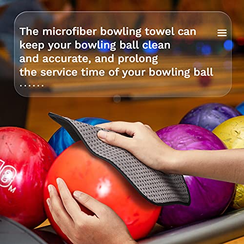 Microfiber Bowling Towel EZ Grip Bowling Ball Towel 10 x 8 Inch Bowling
