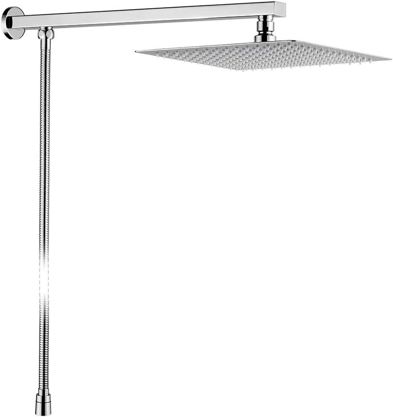 GRIFEMA G7007 10 Inch Rainfall Shower Head Set Chrome Stainless Steel