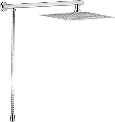 GRIFEMA G7007 10 Inch Rainfall Shower Head Set Chrome Stainless Steel