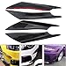 Hanperal 4pcs Car Carbon Fiber Color Front Bumper Splitter Fins Body Spoiler, Front Bumper Fins Lip Trim