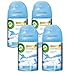 Air Wick Freshmatic 4 Refills Automatic Spray, Fresh Linen, 4ct, New Look, Same familiar smell of Fresh Laundry, Essential Oil, Odor Neutralization, Packaging May Vary