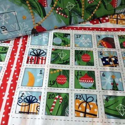 CHRISTMAS ADVENT PANEL- Christmas Tree Advent Calendar Fabric Panel VISF31 - Panel is 60 x 110cm - 100% Cotton (VISF31 Christmas Tree Panel)