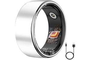 Kuinha Smart Ring Health Tracker - 24/7 Fitness & Sleep Tracking with Heart Rate Monitor, IP68 Waterproof Activity Tracker for Men/Women, 50+ Workout Modes, 7-Day Battery