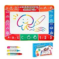 Monilon Aqua Magic Water Doodle Mat Kids Learning Toys with 3 Magic Pens, 40 Inches X 28 Inches