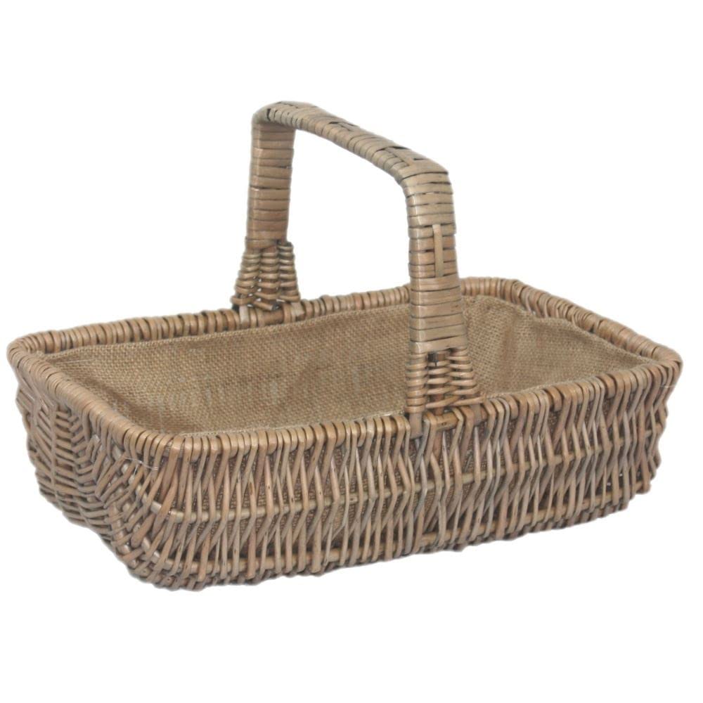 Small Rectangular Wicker Garden Trug