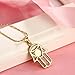 XUPING Halloween Hamsa Hand Evil Eye Necklaces 18k Gold Color Chain Children's Womens M3-32797US