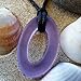 Soft Purple Sea Glass Necklace Surf Beach Transparent Oval Small Pendant Handmade Unisex Surfing Jewelry on a Waxed Cotton 26 Inches Cord Gift Under 20 Dollars
