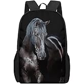 Cumagical Black Horse Schoolbag Bookbag Kids/Boys/Girls Backpack Casual Daypack