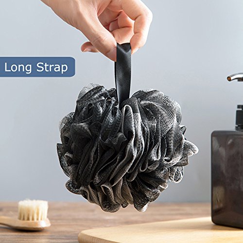 Bath Sponge,Loofah Bath Shower Sponge,Extra Large Mesh Pouf,Shower Poofs,Bath Pouf,Lufa Sponge,Shower Pcrub for Men and Women Full Lather Cleanse,Exfoliate with Bathing Accessories(3 Pack) - Thumbnail 4