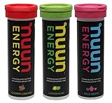Nuun Energy: Past Formula Vitamin & Caffeine Enhanced Drink Tabs, Mixed Flavors, Box of 3 Tubes