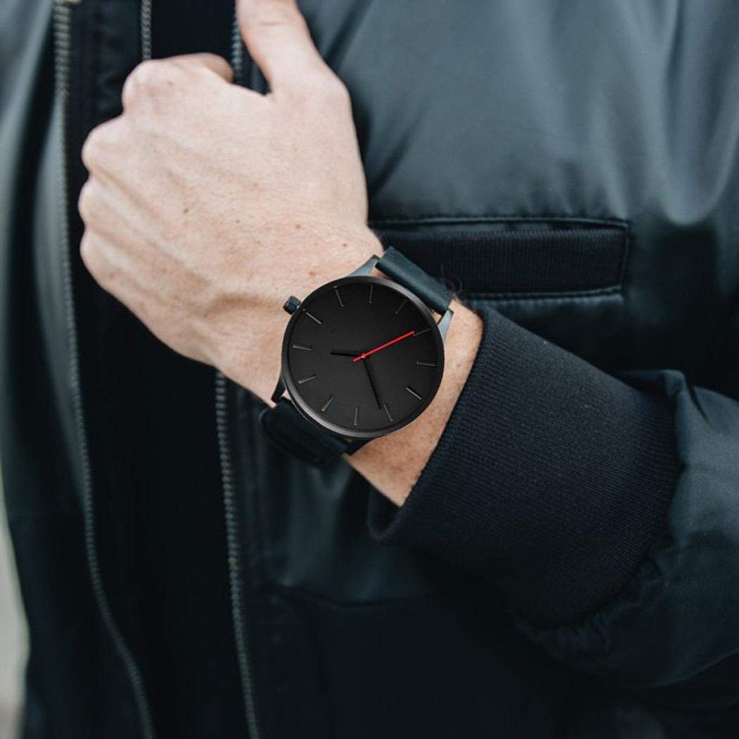 GuGio Men\'s Analog Quartz Watch Business Watches Mens Sport Watch with PU Leather Strap