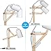 tomons DL1005US-W Led Desk Lamp Wooden Multi-Angle Swing Arm Designer Table Office, White