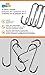 Honey-Can-Do SHF-04051 S-Hooks for Urban Shelving Units, 4-Pack, Black, 1.47L x 2.6W x 0.17H
