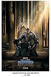 RARE POSTER marvel BLACK PANTHER movie 2018 giclee REPRINT #'d/100!! 12x18