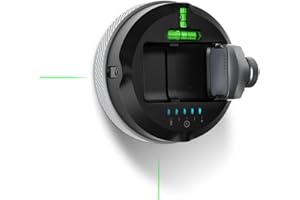 HOZO M-Cube02 Laser Level Tool with Vertical & Horizontal Green Line Lasers, 360° Rotating Base, Wall Mount Laser Level for Picture Hanging, Renovation & DIY, 5kg Level Stand, Rechargeable