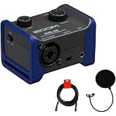 Zoom AMS-22 2x2 USB Audio Interface Bundle with Kellopy Pop Filter and 20' XLR-XLR Cable