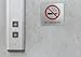 dealzEpic - No Smoking Sign | Self Adhesive Acrylic Sign - 3.95x3.95 inches | Pack of 2 pcs