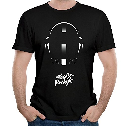 Men's Daft Helmet Punk Classic Logo Cool Tshirt 100% Cotton Black