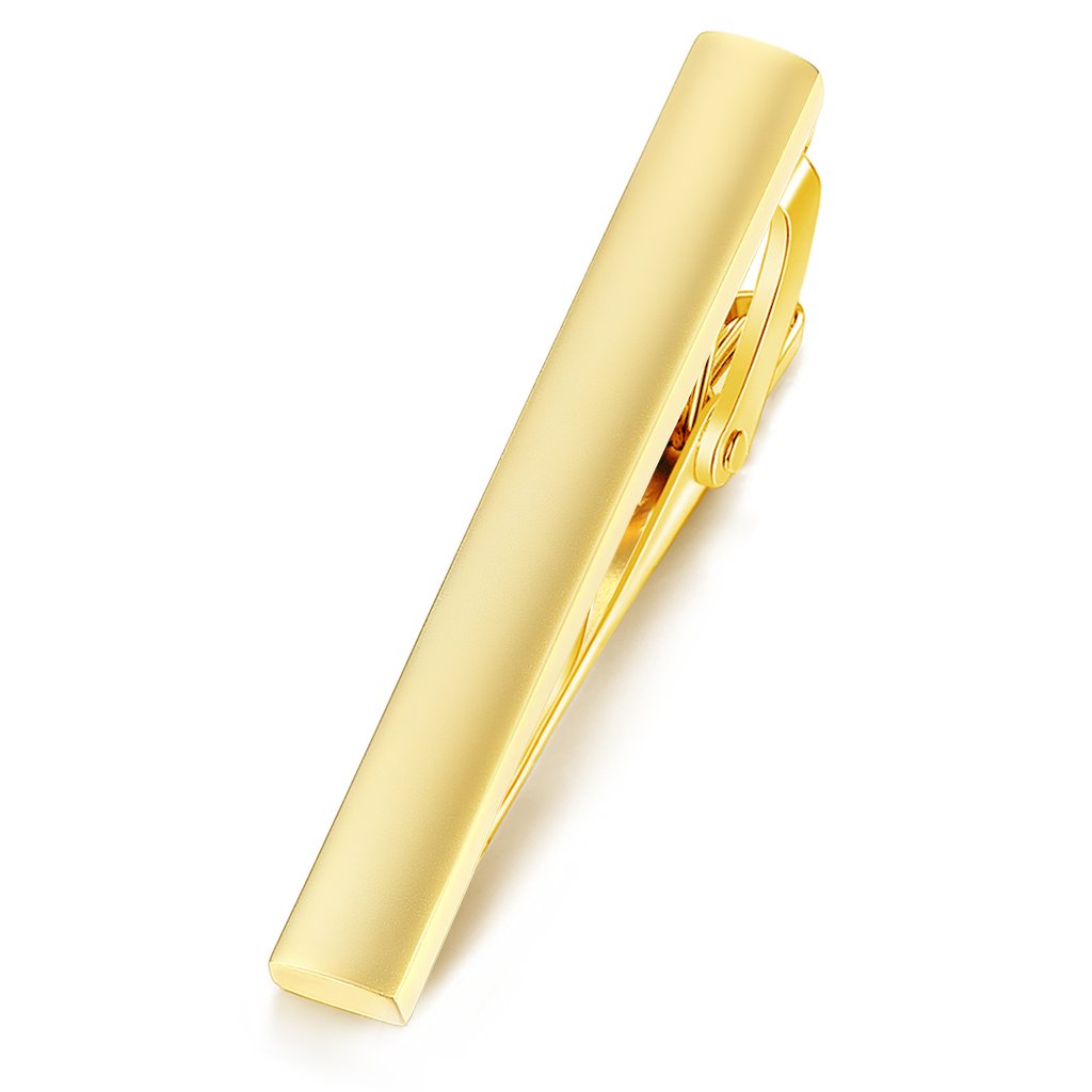 HONEY BEAR 1.57inch Mens/Boys Skinny Tie clip Bar for Narrow Tie, Business Wedding Gift 4cm