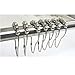 Bathroom Curtain Hooks Rustproof Steel Polished Chrome Shower Curtain Rings Set of 12