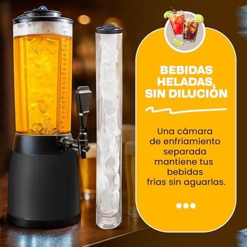 ® Dispensador de Cerveza 4 L con Grifo y Enfriador