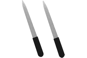 LULONG Diamond Dust Nail File - Stainless Steel Nail Dresser Nail Buffering Files - 9 Inch (5inch- AB-07)