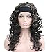 Wiginway Women Wigs Long Curly with Headband Dark Brown Wig Heat Resistant Full Synthetic Natural Big Curly Wigs 18 inchthumb 1